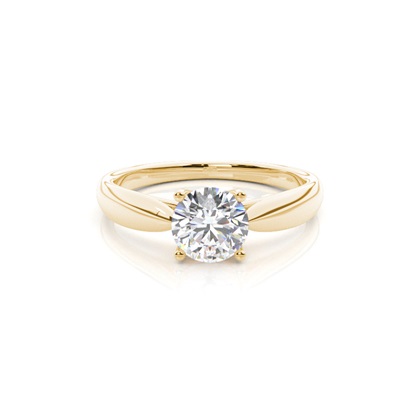 Yellow Gold Solitaire Diamond Engagement Rings