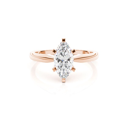 Rose Gold Solitaire Diamond Rings