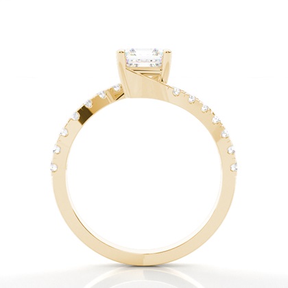 Prong Set Round Side Stone Diamond Engagement Ring