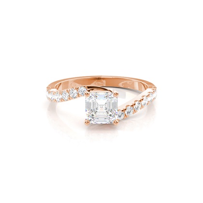 Rose Gold Side Stone Diamond Rings