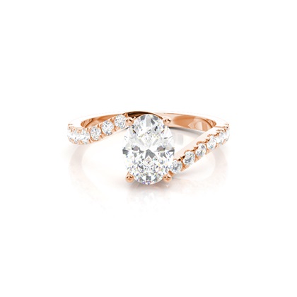 Rose Gold Side Stone Diamond Rings