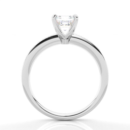 Asscher Simple Diamond Engagement Rings