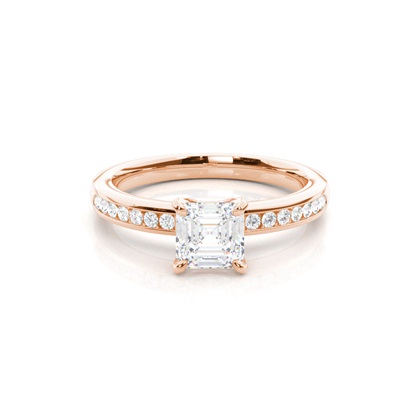 Rose Gold Side Stone Diamond Rings