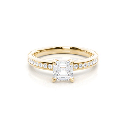 Yellow Gold Side Stone Diamond Rings