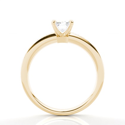 Emerald Yellow Gold Simple Engagement Rings