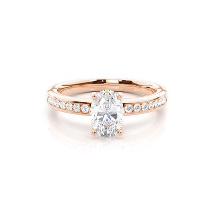 Rose Gold Side Stone Diamond Rings