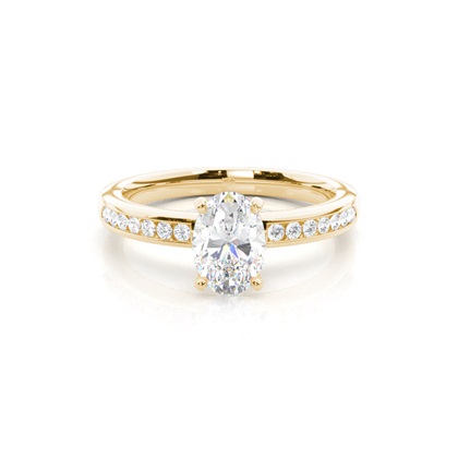 Yellow Gold Side Stone Diamond Rings