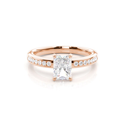Rose Gold Side Stone Diamond Rings