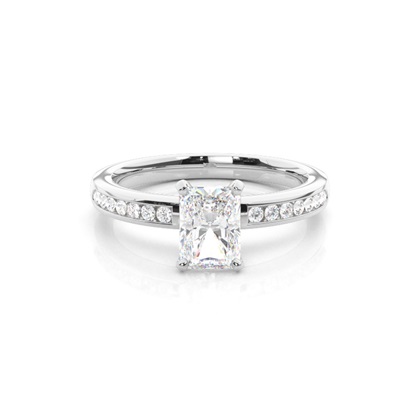Radiant Simple Diamond Engagement Rings
