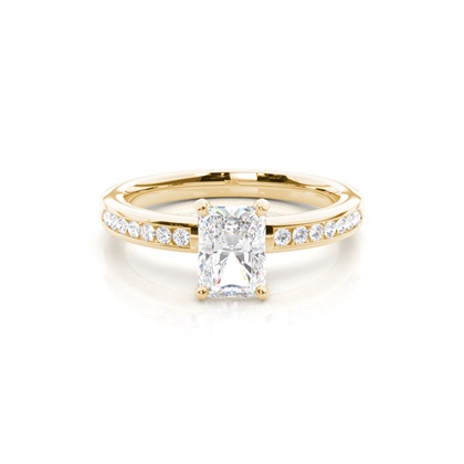 Yellow Gold Side Stone Diamond Rings