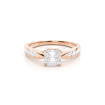 Rose Gold Side Stone Diamond Rings