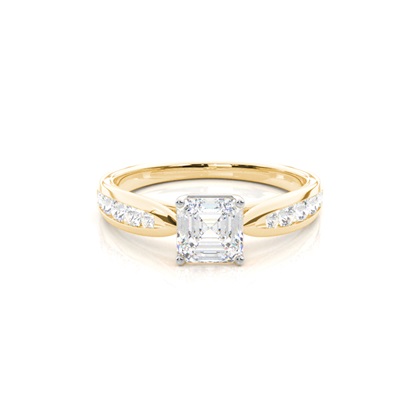 Mixed Metal Diamond Engagement rings