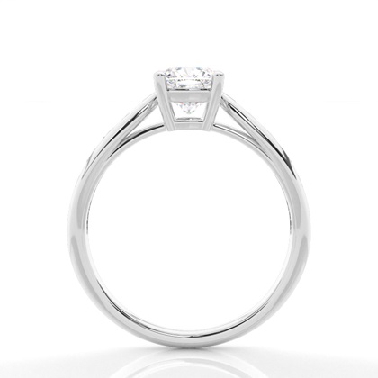 Cushion Side Stone Diamond Rings