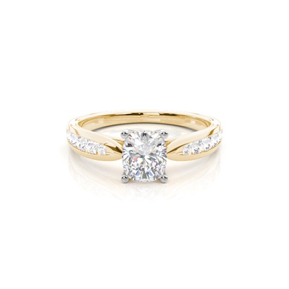 Mixed Metal Diamond Engagement rings