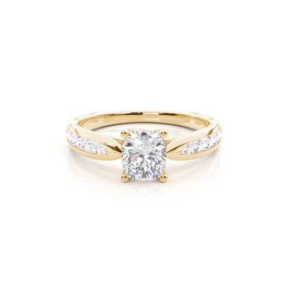 Yellow Gold Side Stone Diamond Rings