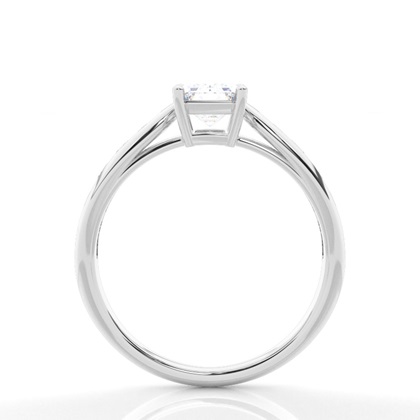 Prong Round Side Stone Moissanit Verlobungsring