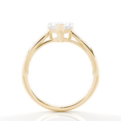 4.00 Carat Yellow Gold Side Stone Engagement Rings
