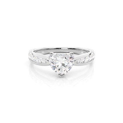 Heart Side Stone Diamond Rings