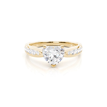 Yellow Gold Side Stone Diamond Rings