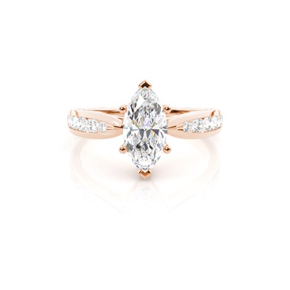 Rose Gold Side Stone Diamond Rings
