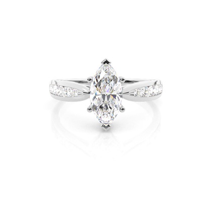 Marquise Side Stone Diamond Rings