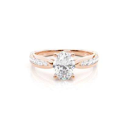 Rose Gold Side Stone Diamond Rings