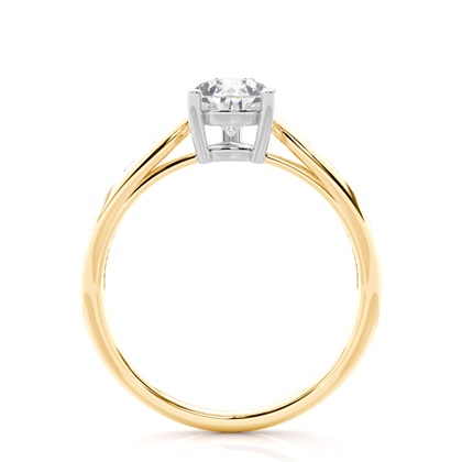 Pear Mixed Metals Diamond Rings