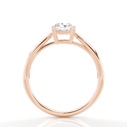 Radiant Rose Gold Side Stone Diamond Rings