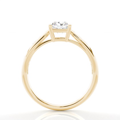Radiant Yellow Gold Side Stone Diamond Rings