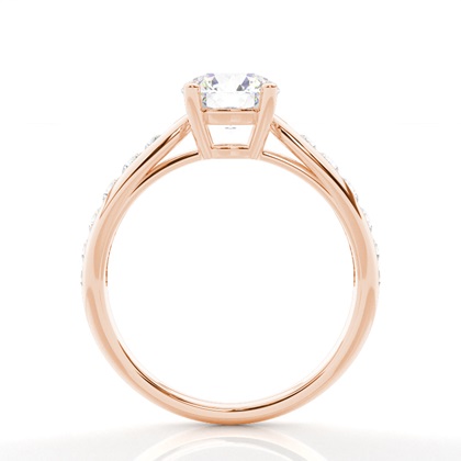 Rose Gold Side Stone Diamond Rings