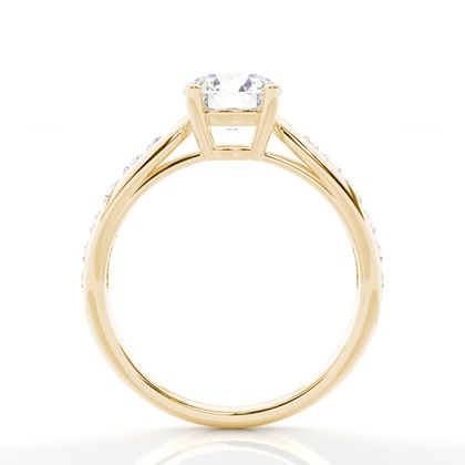 Yellow Gold Side Stone Diamond Rings