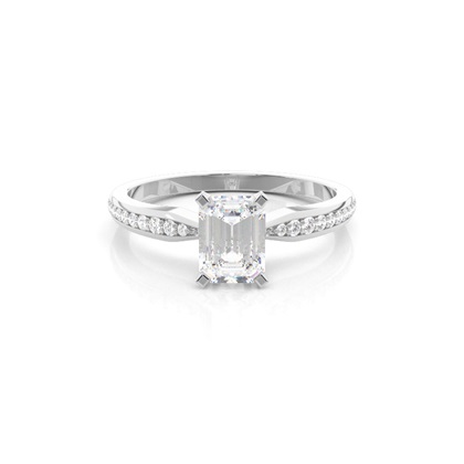 Emerald Side Stone Diamond Rings