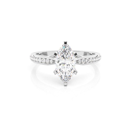 Marquise Side Stone Diamond Rings