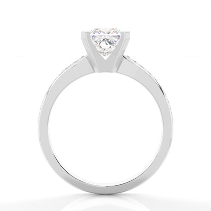 Princess Side Stone Diamond Rings