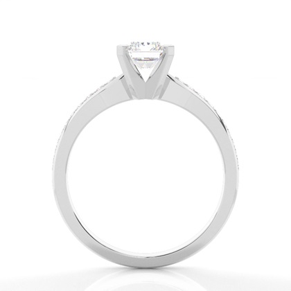 Radiant Side Stone Diamond Rings