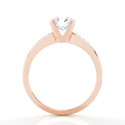 Rose Gold Side Stone Diamond Rings