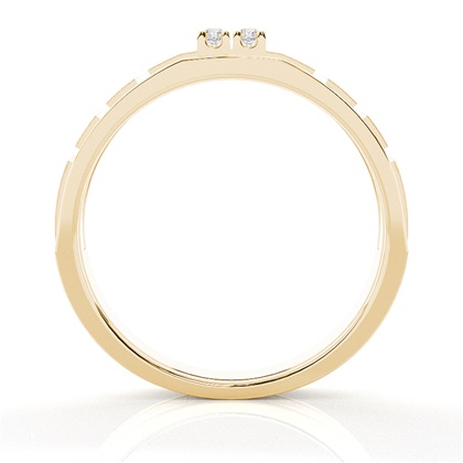 Runde Diamant-Herrenringe in Kanalfassung