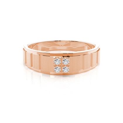Rose Gold Mens Diamond Engagement Rings