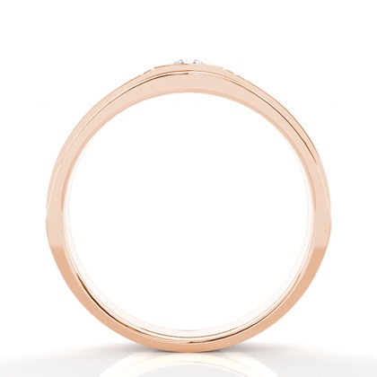 Runde Diamant-Herrenringe in Kanalfassung