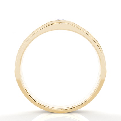 Runde Diamant-Herrenringe in Kanalfassung