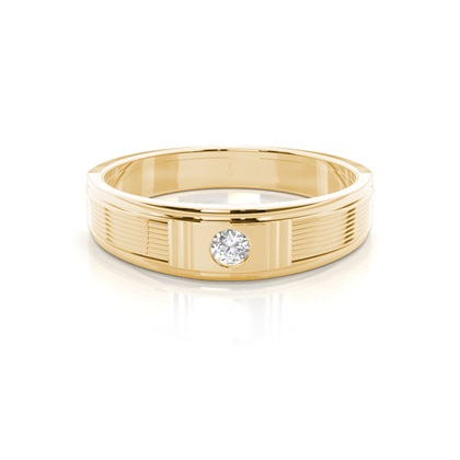 Channel Setting Round Diamond Mens Rings