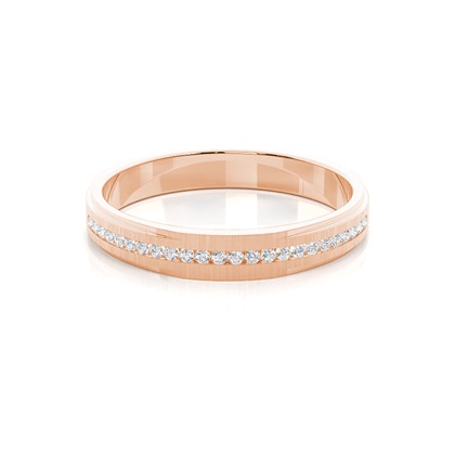 Channel Setting Round Diamond Wedding Band