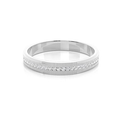 Runder Diamant Ehering in Kanalfassung