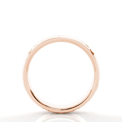 Runder Diamant Ehering in Kanalfassung