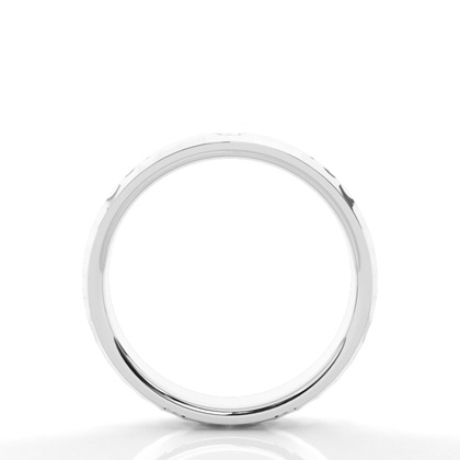 Runder Diamant Ehering in Kanalfassung