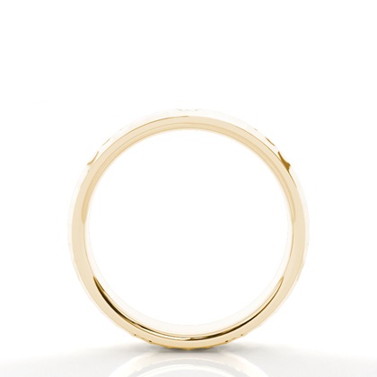 Runder Diamant Ehering in Kanalfassung