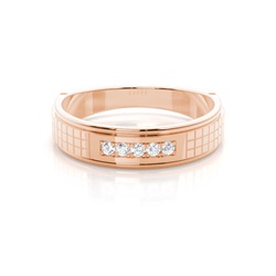 Micro Pave & Micro Krappenfassung runder Diamant Ehering