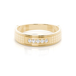 Micro Pave & Micro Krappenfassung runder Diamant Ehering