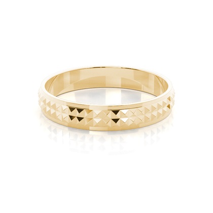 Yellow Gold Men's Contemporary Wedding Rings