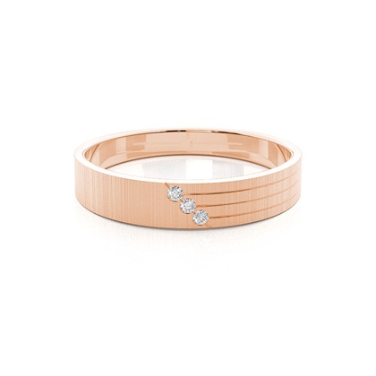 Channel Setting Round Diamond Wedding Band
